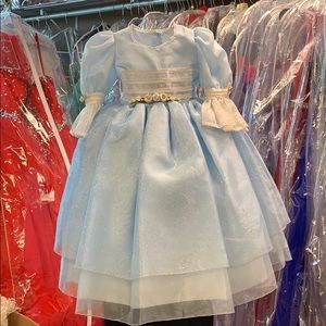 Light Blue Princess Little Girl's Dress